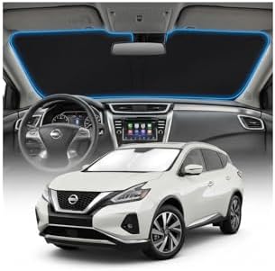 for Nissan Murano Sun Shade Windshield Cover - Custom Fit Murano Accessories 2015-2023 2024 Sunshade Foldable UV Protection & Heat Shield Sun Visor Accessories by Unknown