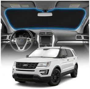 for Ford Explorer Sun Shade Windshield Cover - Custom Fit Explorer Accessories 2011-2015 Sunshade Foldable UV Protection & Heat Shield Sun Visor Accessories by Unknown