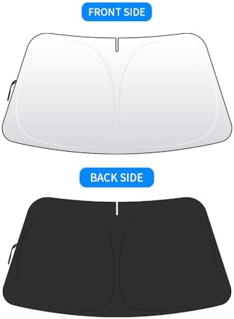 Front Windshield Sun Shade Custom Fit Compatible for Mercedes Benz W222 S500 S550 Sunshade Foldable UV Ray Reflector Sun Visor Protector Accessories Shield Cover Reflective (for Benz W222) - Image 5
