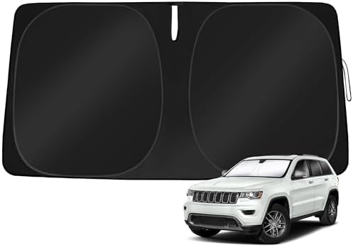 Windshield Sun Shade for Jeep Grand Cherokee 2011-2021 by TOBNIFFDSunShade