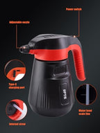 SPTA Pressure Foam Sprayer, 2.25L/76 oz Electric Pressurized Soap Sprayer Car Foam Sprayer, Cordless Pump Sprayer, Car Wash Pressure Washer Foamer with 500ML Shampoo for Detailing - Image 2