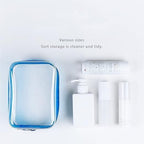 Buminee Navy Blue Clear Pouch Small, 6.6"x2.3"x4.7" TSA Approved Toiletry Bag - Clear Travel Bags for Toiletries and Cosmetics - 1 Pack - Image 5