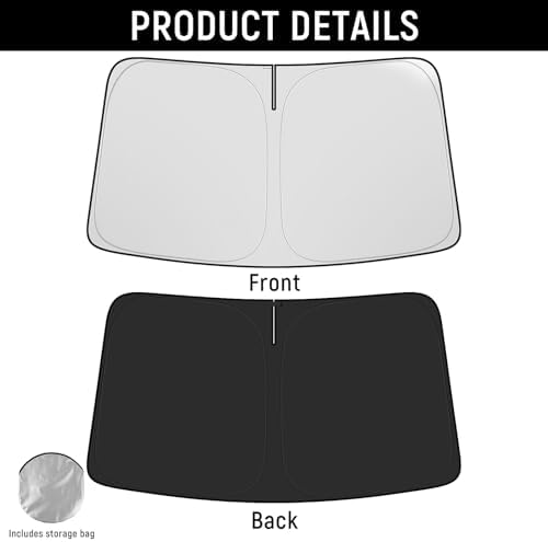 Windshield Sun Shade for Chrysler 2017-2025 2026 Pacifica Accessories (OEM Size) Auto Interior Front Window Sun Visor Heat Protection - Image 7