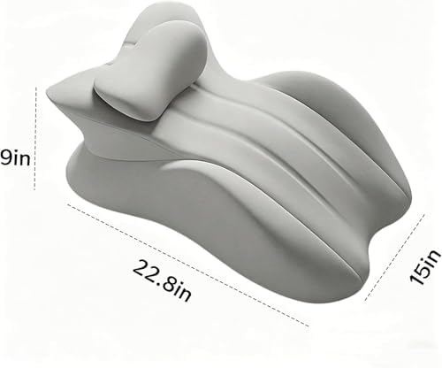 Memory Foam Ergonomic Wedge Intimacy Pillow for Bed Reading Pillow for Sitting Up in Bed Body-Hugging Back Support Pillow with Washable Breathable Cover (Gray) - Image 6