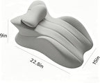 Memory Foam Ergonomic Wedge Intimacy Pillow for Bed Reading Pillow for Sitting Up in Bed Body-Hugging Back Support Pillow with Washable Breathable Cover (Gray) - Image 6
