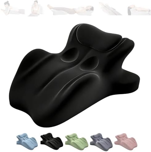 Couples Pillow, 27° Ergonomic Memory Foam Wedge Pillow – Multi-Position Back & Lumbar Support For Sleeping, Reading & Relaxing(Black) by Unknown