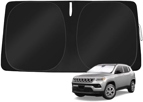 Windshield Sun Shade Custom Fit Jeep Compass 2017-2024 by TOBNIFFDSunShade