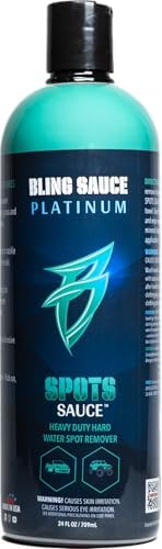 Bling Sauce Platinum Spots Sauce, Heavy-Duty Hard Water Spot Remover for Cars, Trucks, SUVs, 24oz. by BlingSauce