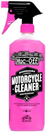 Muc-Off 664US Nano-Tech Motorcycle Cleaner, 1 Liter - Fast-Action, Biodegradable Motorbike Cleaning Spray - Safe On All Surfaces and All Types of Motorcycle Pink by Muc-Off