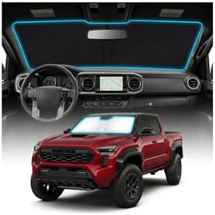 for Toyota Tacoma Sun Shade Windshield Cover - Custom Fit Tacoma Accessories 2016-2025 2026 Sunshade Foldable UV Protection & Heat Shield Sun Visor Accessories by Unknown