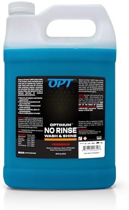 Optimum No Rinse Wash and Shine Version 6 - ONR Rinseless Car Wash Soap for Auto Detailing, Use On Paint, Ceramic Coatings, Glass, Interior (1 Gallon) by OptimumCarCare