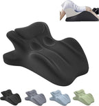 Memory Foam Couples Pillow Set - Intimacy Butt Pillow Cushion for Lumbar Support, 27° Lift Waterproof Posture Support Pillow with Eye mask and earplugs Modern Style for Home Bedroom (Black) by Unknown