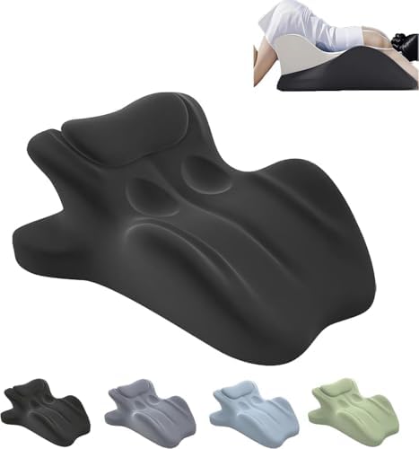 Memory Foam Couples Pillow Set - Intimacy Butt Pillow Cushion for Lumbar Support, 27° Lift Waterproof Posture Support Pillow with Eye mask and earplugs Modern Style for Home Bedroom (Black) by Unknown