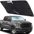 Windshield Sun Shade for Dodge RAM 1500 2019-2025, Custom Umbrella Shade | Foldable Front Window Sunshade with 360° Rotating Shaft, Car Shades with UV & Heat Protection, Easy Storage Car Sun Shield by Visufy