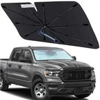 Windshield Sun Shade for Dodge RAM 1500 2019-2025, Custom Umbrella Shade | Foldable Front Window Sunshade with 360° Rotating Shaft, Car Shades with UV & Heat Protection, Easy Storage Car Sun Shield by Visufy