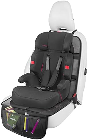 Car Seat Protector with Thickest Padding,Waterproof 600D with Storage Pockets,Non-Slip Pets Fabric Child Baby Cover Leather Reinforced Vehicle Seat 1 Pack (Black) - Image 2