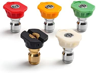 AstroAI Pressure Washer Nozzle Tips 5-Pack, 5 Angles, 1/4” Quick Connect by AstroAI