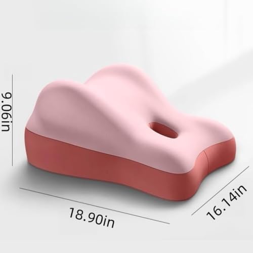 Adult Memory Cotton Ergonomic Wedge Prone Pillow, Bed Pillow, Relieve Back, Neck and Leg Pain, Suitable for Massage, Reading, Intimate Couples with Detachable Washable Pillowcase (Pink). - Image 5