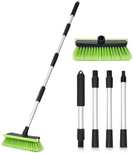 Ordenado 56" Car Wash Brush with Long Handle, Soft Bristle& Rubber Squeegee by Ordenado