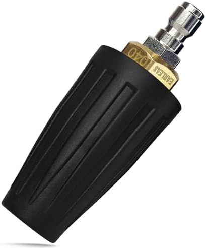 Turbo Pressure Washer Nozzle 4500 PSI, 1/4 Inch Quick Connect, 360° Rotating Jet, Universal Heavy Duty Power Washer Tip for Deep Cleaning & Tough Grime | 4.0 GPM, 4.0 Orifice by EARLEASDirect