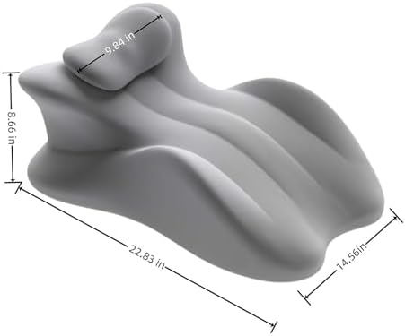 Sweet Spot Pillow Couples Pillow Multi Functional Sit Up in Bed Pillow Ergonomically Designed Low Resilience Foam Anti-Slip Design (22.83 * 14.56 * 8.66 in,Black) - Image 2