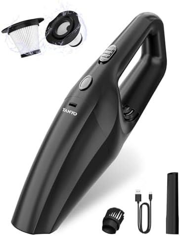 TANYO Handheld Car Vacuum Cordless, 8000PA High Power, for Car Home Office by TANYO