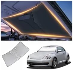 Windshield Sun Shade for Volkswagen Beetle Front Window Shades Cover for 2010-2025 2026 Beetle Windshield Sun Visor Protector Car Accessories by LZYYQX