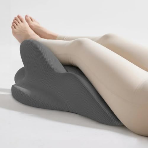 Ergonomic 27° Memory Foam Wedge Cushion, Body Position Assistance Pillow for Couples, Multipurpose Bed Support Wedge for Reading Backrest & Leg Raising,Gray - Image 5