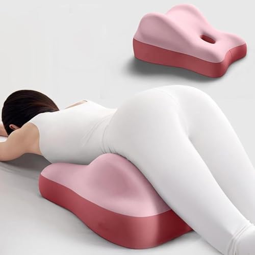 Adult Memory Cotton Ergonomic Wedge Prone Pillow, Bed Pillow, Relieve Back, Neck and Leg Pain, Suitable for Massage, Reading, Intimate Couples with Detachable Washable Pillowcase (Pink). - Image 7