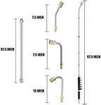 Selkie Pressure Washer Extension Wand Upgrade Power Washer Lance with Spray Nozzle Tips,30°,90°,120° Curved Rod, 1/4’’Quick Connect, Replacement for Anti-Leaked Ring 4000 PSI… (Pack of 2) - Image 4
