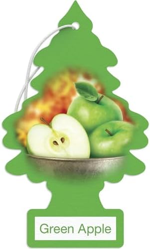 LITTLE TREES Car Air Freshener | Hanging Paper Tree for Home or Car | Green Apple | 6 Pack by LITTLETREES