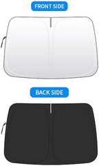 Front Windshield Sun Shade Custom Fit Compatible for Toyota Prius xw30 xw50 2009-2022 Sunshade Foldable UV Ray Reflector Sun Visor Protector Shield Cover Reflective (for Prius xw30 xw50 2009-2022) - Image 5