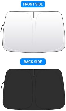 Front Windshield Sun Shade Custom Fit Compatible for Toyota Prius xw30 xw50 2009-2022 Sunshade Foldable UV Ray Reflector Sun Visor Protector Shield Cover Reflective (for Prius xw30 xw50 2009-2022) - Image 5