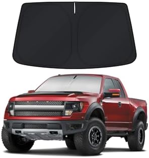 Car Sun Shade for 2009-2014 Ford F150 Accessories Windshield Sunshade Cover Front Window Shade Custom Fit F150Sun Visor Protector Foldable Blocks UV Rays by Unknown