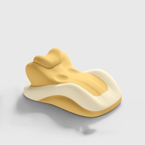 27 Degree Incline Memory Foam Wedge Pillow, Ergonomic Body Position Helper Cushion for Couples, Multi Purpose Bed Wedge for Reading Back Support and Leg Elevation,Yellow by Unknown