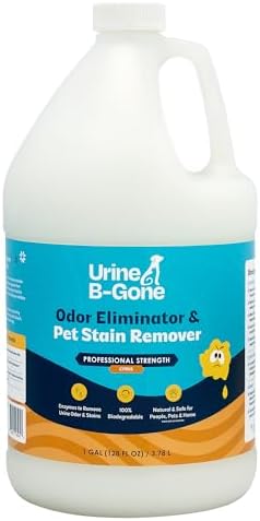 Urine B-Gone Enzyme Cleaner for Human, Cat & Dog Urine, Citrus, 1 Gallon by URINEB-GONE