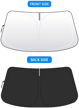 Front Windshield Sun Shade Custom Fit for BMW 3 Series/F30/F31/F80/M3 2014-2020 Sunshade Foldable UV Ray Reflector Sun Visor Protector Accessories Shield Cover Reflective (for BMW 3 Series 2014-2020) - Image 5