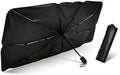 Upgraded Car Windshield Sun Shade Umbrella, Foldable Car Umbrella Sunshade, Sun Protection & Heat Insulation Windshield Sunshades, 90% UV Resistant Front Window Cover, for Most Vehicles (#02) by Unknown