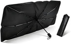 Upgraded Car Windshield Sun Shade Umbrella, Foldable Car Umbrella Sunshade, Sun Protection & Heat Insulation Windshield Sunshades, 90% UV Resistant Front Window Cover, for Most Vehicles (#02) by Unknown