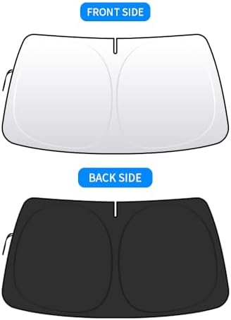 Front Windshield Sun Shade Custom Fit Compatible for Mercedes Benz CLA200 2013-2018 Sunshade Foldable UV Ray Reflector Sun Visor Protector Accessories Shield Cover Reflective (for Benz CLA200) - Image 5