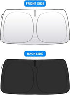 Front Windshield Sun Shade Custom Fit Compatible for Toyota Hilux 2015-present Sunshade Foldable UV Ray Reflector Sun Visor Protector Shield Cover Reflective (for Toyota Hilux 2015-present) - Image 5