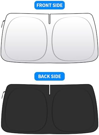 Front Windshield Sun Shade Custom Fit Compatible for Toyota Hilux 2015-present Sunshade Foldable UV Ray Reflector Sun Visor Protector Shield Cover Reflective (for Toyota Hilux 2015-present) - Image 5