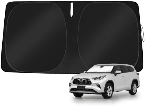 Windshield Sun Shade Custom Fit Toyota Highlander 2020-2026 by TOBNIFFDSunShade