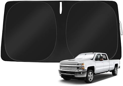 Windshield Sun Shade for Chevrolet Silverado 2014-2019 by TOBNIFFDSunShade