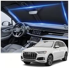 Windshield Sun Shade for Audi Q7 2016-2026 Sunshade Front Window Shade Custom Fit Q7 Accessories Sun Visor Foldable Shade Blocks UV Rays Accessories by AuyNeas