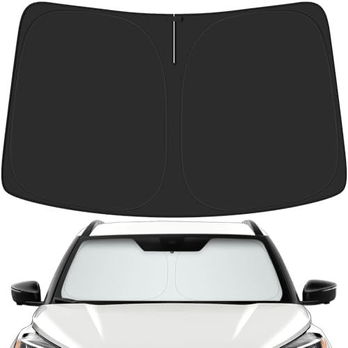 Car Windshield Sun Shade for Nissan 2018-2025 2026 Kicks Accessories (OEM Design) Reflective Foldable Heat Insulation Sunshade for Ultimate Protection by Unknown