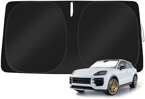 Windshield Sun Shade Custom Fit Porsche Cayenne 2019-2025 by TOBNIFFDSunShade