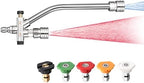 Selkie Foam Cannon Dual Connector Accessory,Pressure Washer Double Tip Attachment for Foam Blaster with with 5 Power Washer Sprayer Nozzles, 1/4" Quick Connect, 3600 PSI by SELKIE