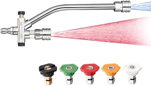 Selkie Foam Cannon Dual Connector Accessory,Pressure Washer Double Tip Attachment for Foam Blaster with with 5 Power Washer Sprayer Nozzles, 1/4" Quick Connect, 3600 PSI by SELKIE