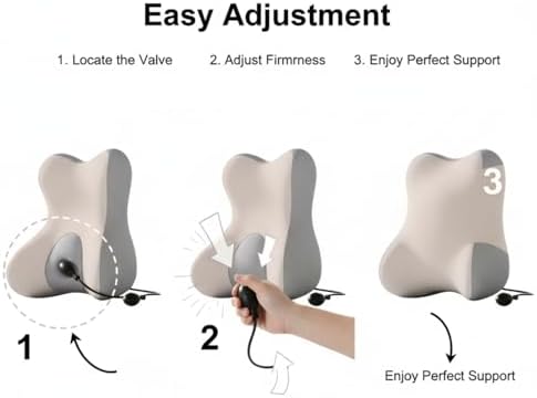 Upgraded Inflatable Travel Pillow, Neck & Lumbar Support Pillow with Memory Foam Core, Removable Washable Cover, Perfect for Airplane Travel, Office Nap, Car Ride, Gift for Family Friends Colleagues - Image 7